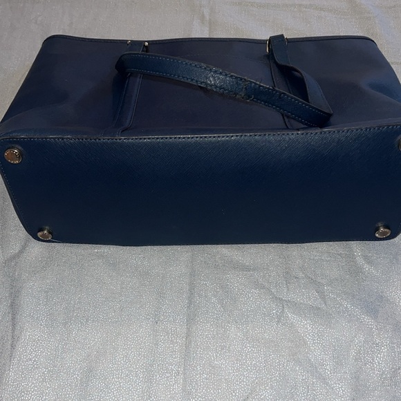 Michael Michael Kors Blue Laptop Saffiano Leather Tote GUC - Picture 3 of 10